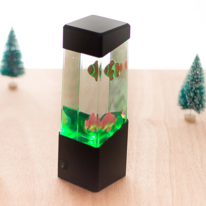 Mini Colorful LED Jellyfish Night Lights Home Decoration Volcano Lights Jelly Lights Small Fish Lights Romantic Atmosphere Lights