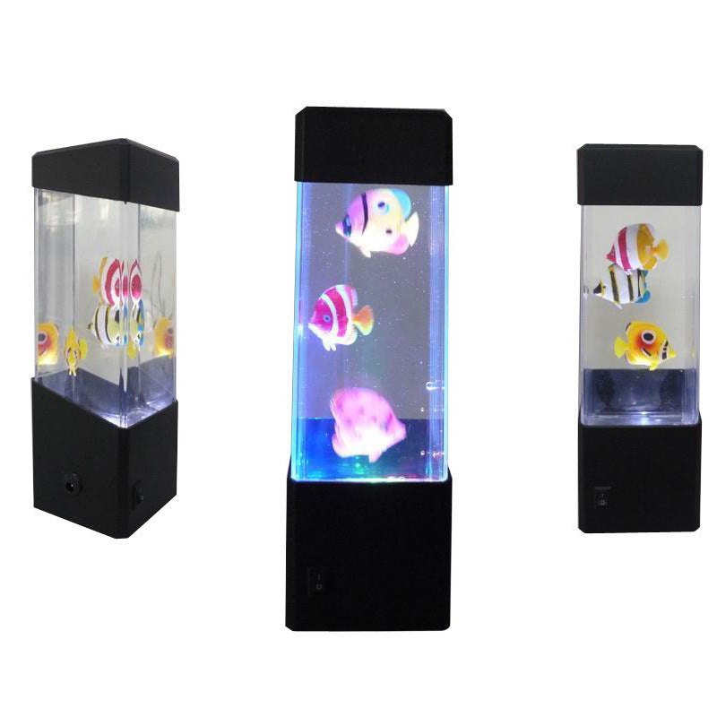 Mini Colorful LED Jellyfish Night Lights Home Decoration Volcano Lights Jelly Lights Small Fish Lights Romantic Atmosphere Lights